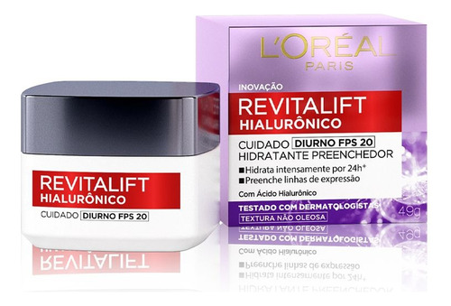 Creme Facial Anti-Idade Dia L'Oréal Paris Revitalift FPS 20 49g