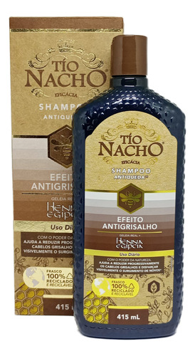 Shampoo Tío Nacho Antiqueda Efeito Antigrisalho 415ml – Fortalece e Realça a Cor Natural dos Fios