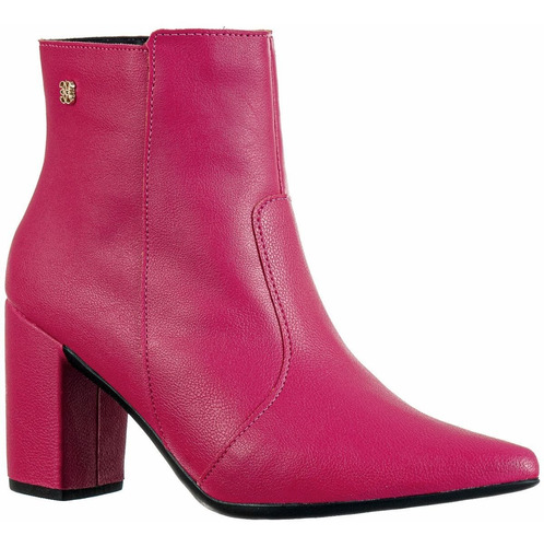 Bota Coturno Feminina Luranto – Salto Baixo com Detalhes Metálicos