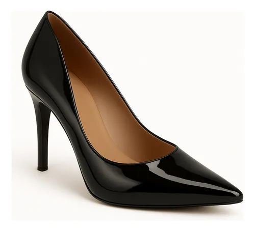 Sapato Scarpin Feminino Salto Alto 10cm Bico Fino Verniz ou Napa Confortável – Scapin