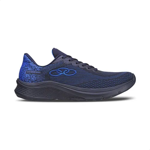 Tênis Olympikus Delta masculino com solado em EVA antiderrapante. Confortável, leve e ideal para treinos e rotinas diárias. Cor azul/preto.