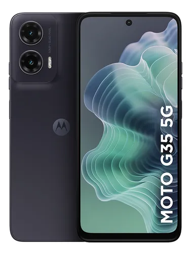 Smartphone Motorola Moto G35 5G 128GB 12GB RAM (4GB + 8GB Boost) Tela 6.7" 120Hz Câmera 50MP – Grafite Vegan Leather
