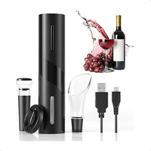 Abridor de Vinho Automático USB Recarregável com Acessórios