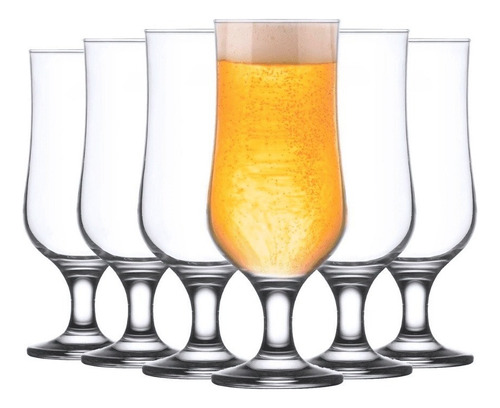 Jogo 6 Taças Pasabahçe 385ml – Perfeito para Cervejas, Chopp e Drinks