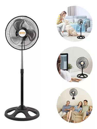 Ventilador 3 em 1 Bemmy – Coluna, Mesa e Suspenso | 60W, Compacto e Ajustável