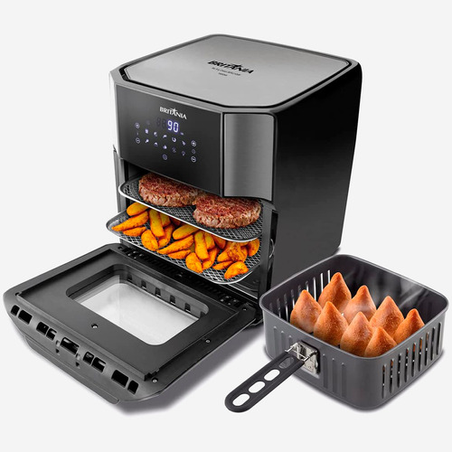 Fritadeira Air Fryer Britânia BFR2100 12L – 1800W, 4 em 1