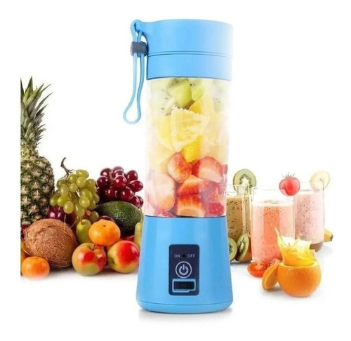 Mini Liquidificador Portátil Juicer Cup 6 Lâminas Usb Cor Verde
