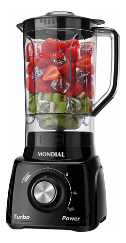 Liquidificador Mondial Turbo Power L-99-FB 550W 127V Preto – 2,2L com Filtro