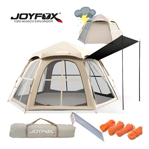 Barraca Automática Camping Upf 50+ Grande Para 4 - 6 Pessoas Impermeável 2000mm Joyfox