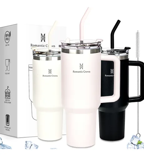 Copo Térmico Gigante 1,2L Inox com Tampa e Canudo – Bebidas Quentes e Frias