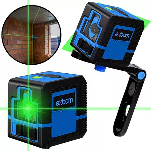 Nível a Laser Verde 3D 2 Linhas 20m com Auto-nivelamento e Bateria Recarregável USB-C – Alta Precisão