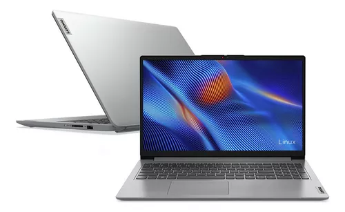Notebook Lenovo IdeaPad 1i Intel Core i3 12ª Geração, 4GB RAM, 128GB SSD, Tela 15.6” HD, Linux – Cinza