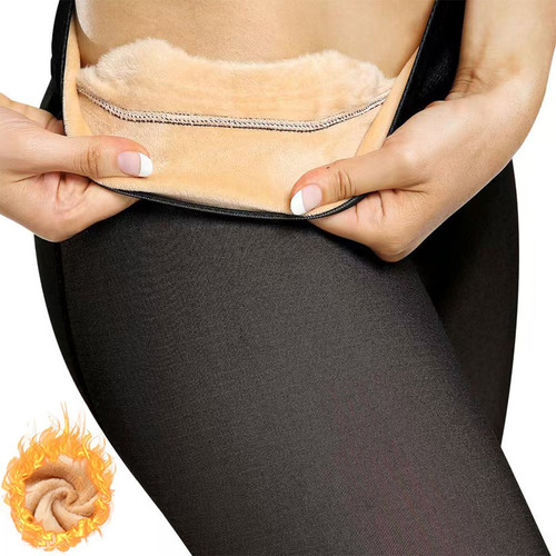 Meia Calça de Lã Térmica Translúcida Forrada com Pelúcia – Inverno Quente e Estilo Elegante