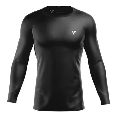 Camisa Térmica Manga Longa Dry-Fit Voker – Proteção UV 50+, Academia e Esportes