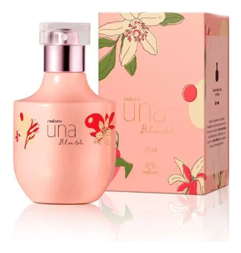 Perfume Una Blush Natura Deo Parfum Feminino 75ml – Floral Adocicado, Vegano e Sofisticado