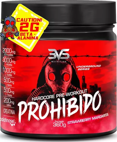 Pré-Treino Prohibido 3VS Nutrition - Energia e Foco Avançado