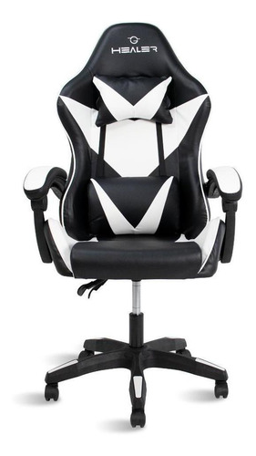 Cadeira Gamer Healer Lancer Reclinável Giratória – Preto e Branco, Altura Ajustável, Apoio Lombar e Encosto até 145 - vista adicional
